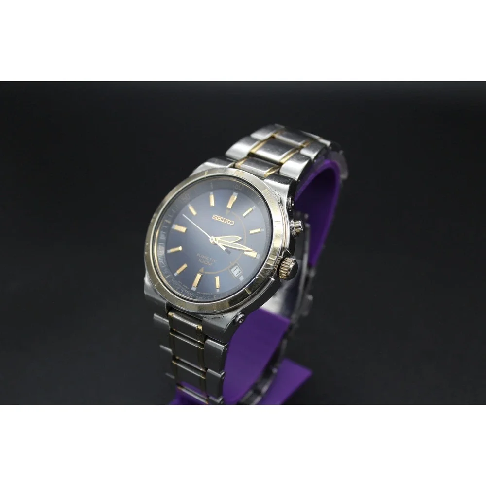 Seiko Kinetic 40mm Blue Dial 5M62 – New Capacitor &‎ Crystal